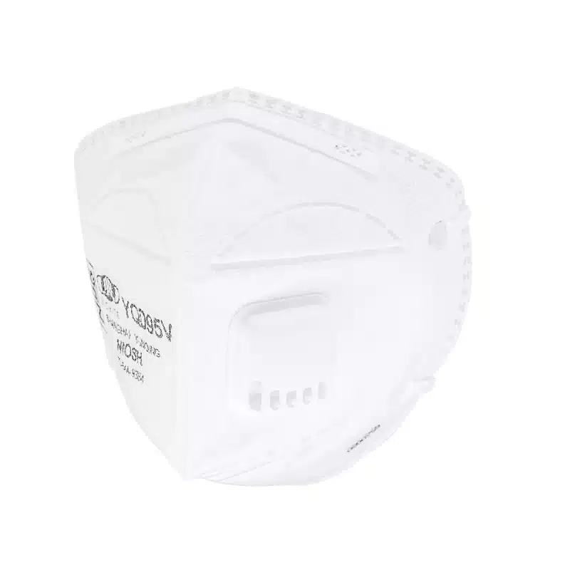 YQD95V N95 Mask with Exhalation Valve – Foldable Design NIOSH Approved | Comfortable Headband Fit | Individually Wrapped | For Commuting & Light Industrial Use